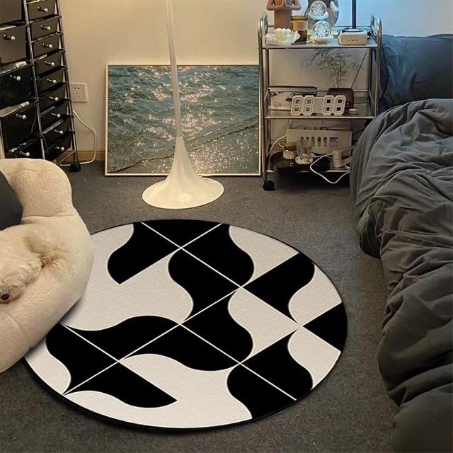 VIKAMA Superfeiner runder Garnteppich für Wohnzimmer und Schlafzimmer - Bild 1