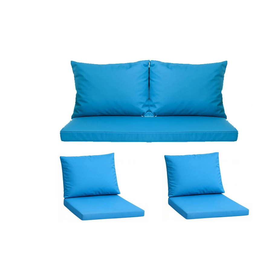Setgarden Komfort Set Gartenloungekissen für Technorattan-Möbel in Blau, 2-teilig, B/T: 130 x 50 cm - Bild 2