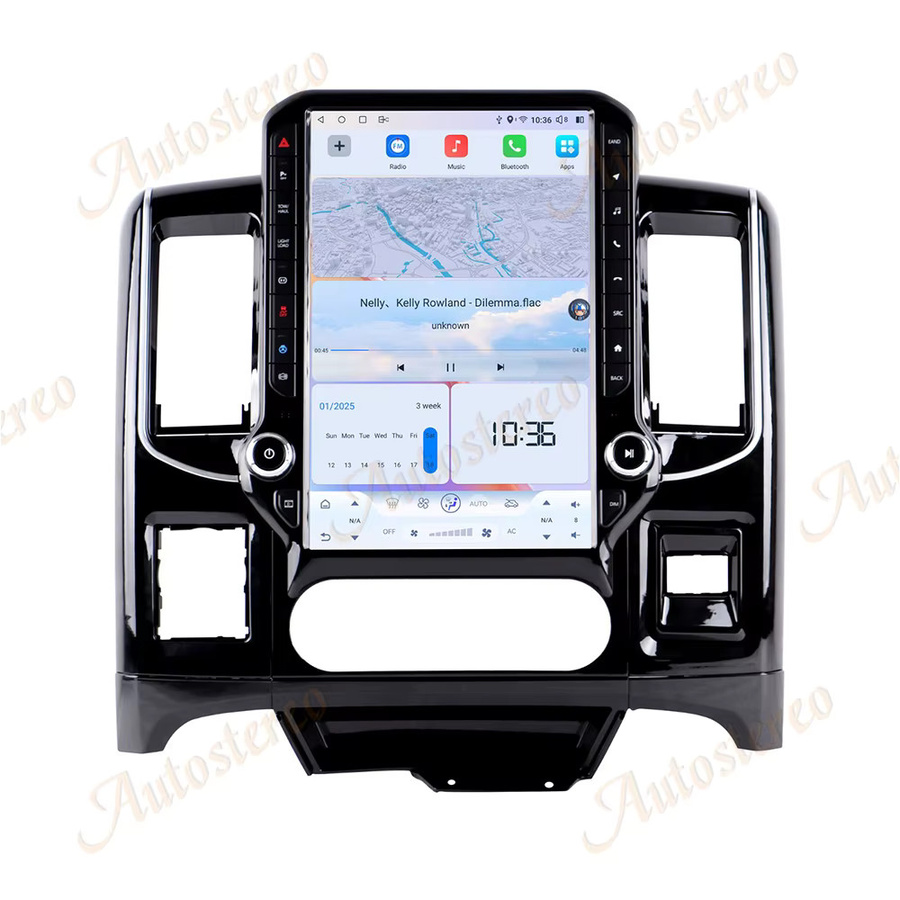 ZWNAV Android Carplay Multimedia Player im Tesla Stil für Dodge RAM 2008-2012 mit 14,5 Zoll Display und GPS, Schwarz - Bild 5