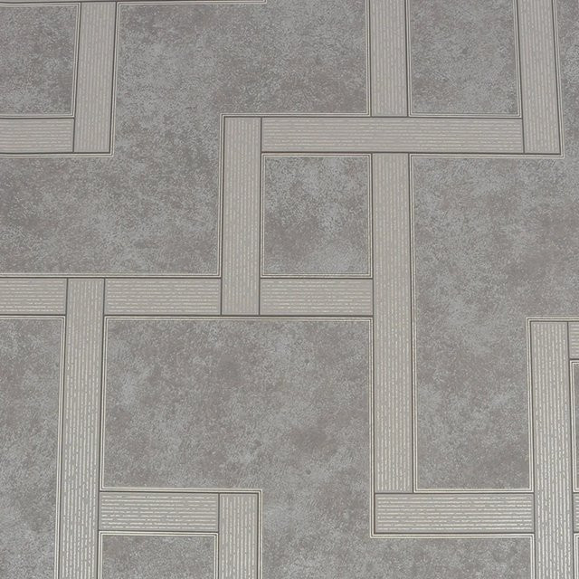Boutique Luxury Vliestapete Gilded Greek Key Quartz in Gold Grau Anthrazit mit geometrischem Art Deco Muster, Breite: 0,52 m, Länge: 10,05 m - Bild 1