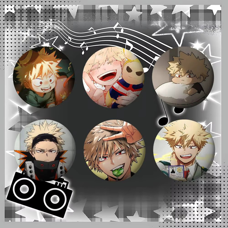 Kayou Brosche, Emaille, Rund, K-katsuki BakugouS Kawaii - Bild 5