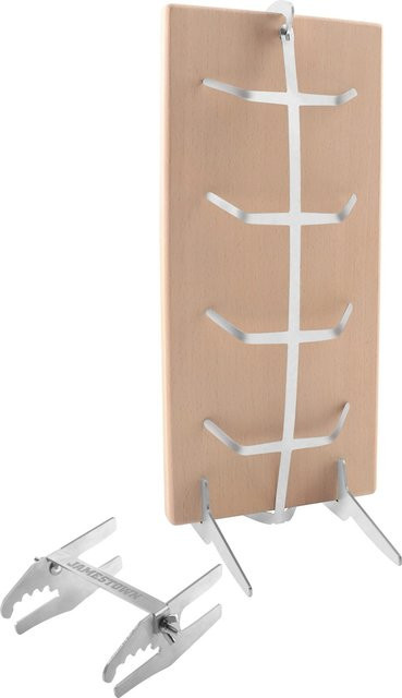 Jamestown Flammlachsbrett Set aus Buchenholz mit Edelstahlhalterung, braun, B: 32 cm, T: 15 cm - Bild 1