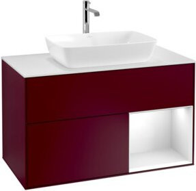 V&B Waschtischunterschrank Finion 100 in Weiß lackiert mit Regaleinsatz, B/T/H: 100 x 50,1 x 50,1 cm - Bild 1