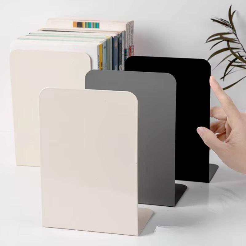 2 Stück Buchstützen aus Metall in Schwarz für Regale und Bibliotheken - Bild 4