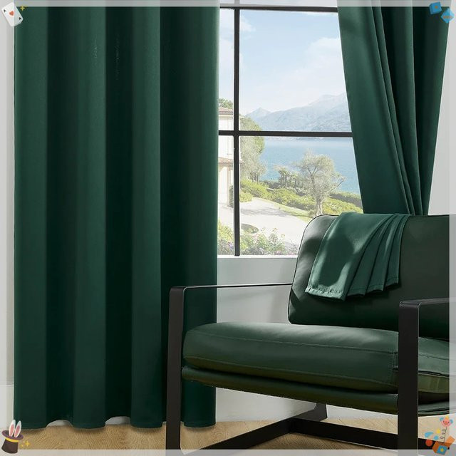 ZJBYZHOUSEHOLD Verdunkelungsvorhang einfarbig modern für Schlafzimmer und Wohnzimmer - Bild 1