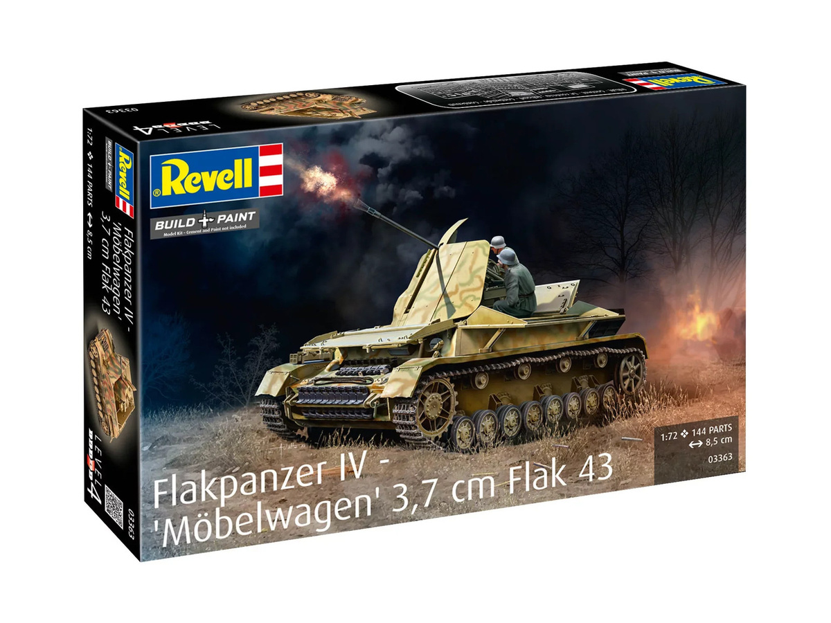 Revell Flakpanzer IV Möbelwagen 3.7cm Flak 43, Modellbau, 1:72 - Bild 2