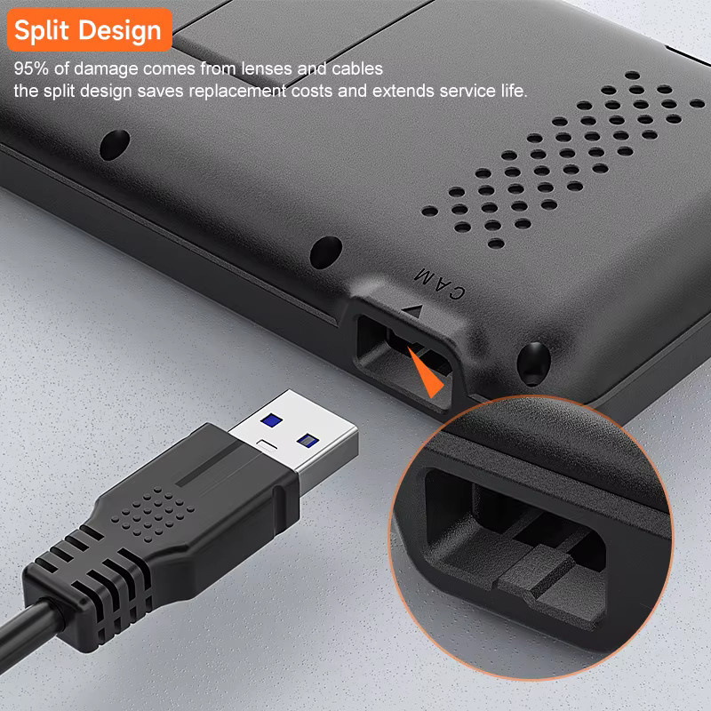 BUMBORN Industrie Endoskop Kamera mit 5 Zoll IPS Display, 1080P Full HD, Autofokus und 8mm Kamera, IP67 wasserdicht, Schwarz, 1-15 m Kabellänge - Bild 3