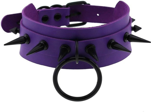 YIRAN Choker Halskette, Leder, Schwarz, Unisex - Bild 1