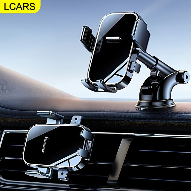 Lcars Universelle Auto-Handyhalterung in Schwarz für Armaturenbrett und Lüftungsschlitz, multifunktional und verstellbar - Bild 1