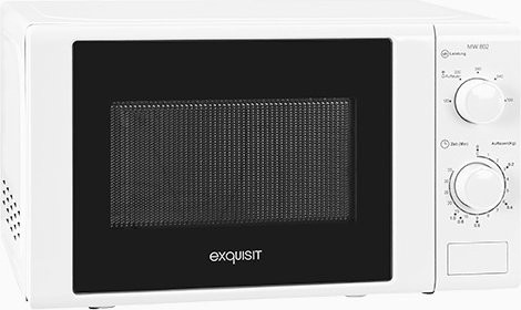 Exquisit MW 802 Solo Mikrowelle in Weiß mit Timer und Innenbeleuchtung - Bild 1
