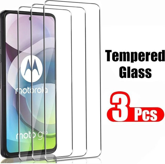 3er-Set gehärtetes Glas Displayschutz für Motorola Moto G51 G71 G62 5G G50 G60 G10 G20 G30 G31 G22 G52 G82 sowie Moto E40 E20 E14 E15 in Transparent - Bild 1
