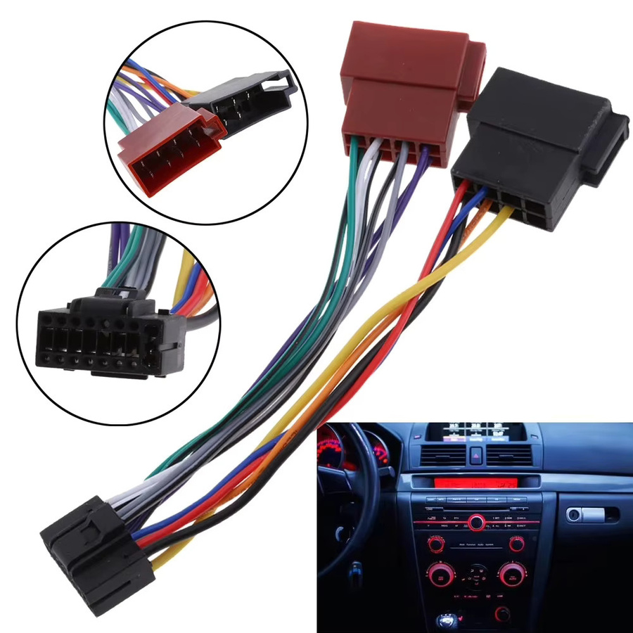 Kenwood 16Pin ISO Kabelbaum Stecker Adapter für Auto Stereo Radio Audio Konverter in Multicolour - Bild 3