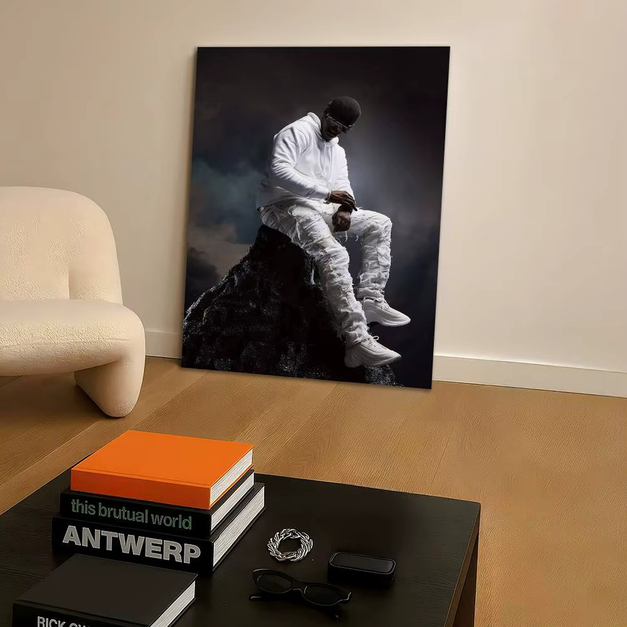 Wasserdichter Wandaufkleber Zanger Werenoi Diamant Noir in Schwarz als moderner abstrakter Poster-Druck für deine Wohnzimmer- und Schlafzimmerdekoration - Bild 5