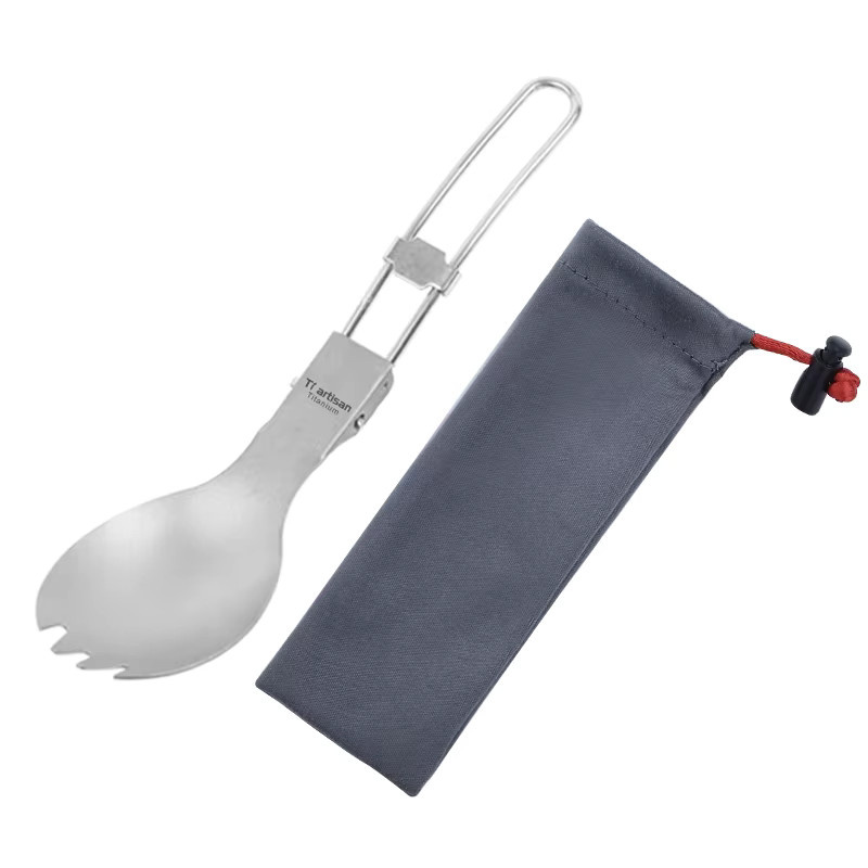 Tiartisan Titan Folding Spork Ultraleichtes faltbares Campingbesteck in Silber - Bild 3