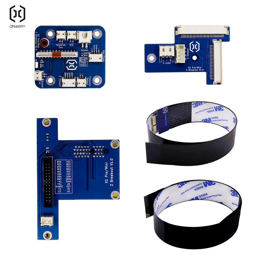 Artillery-3D Sidewinder X3 Plus/Pro Kabelsatz für Extruder-Übertragungsplatte E, X, Z, PCB und Motherboard in Blau - Bild 4