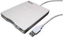 Sandberg USB Floppy Mini Reader externes Diskettenlaufwerk für 1,44MB Disketten in Schwarz und Silber - Bild 1