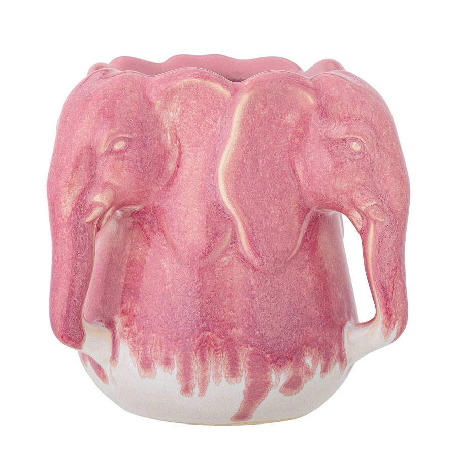 Bloomingville Keramikvase Pontus in Pink mit Elefanten-Motiv, Höhe: 15,5 cm - Bild 1