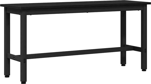 vidaXL Esstischbank in Schwarz und Eichen-Optik, modern, B/T/H: 110 x 32,5 x 48,5 cm - Bild 1