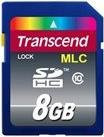 Transcend SDHC Speicherkarte Class 10 mit 8 GB in Blau (TS8GSDHC10M) - Bild 1