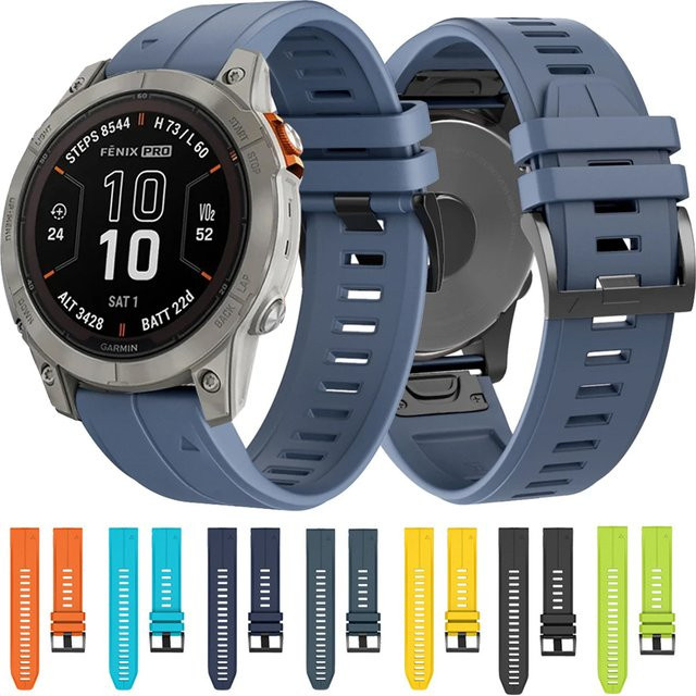 QuickFit Uhrenarmband Silikon, Schwarz, Unisex, 22 mm, 26 mm - Bild 1