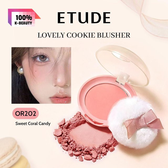 ETUDE Lovely Cookie Rouge, OR202 Sweet Coral Candy, 4g, schimmernd - Bild 1