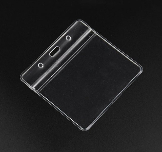 10er Set YEJET-Student ID-Kartenhalter aus transparentem PVC für Namensschilder und Arbeitsausweise, Breite: 12,9 cm, Höhe: 10,5 cm - Bild 1