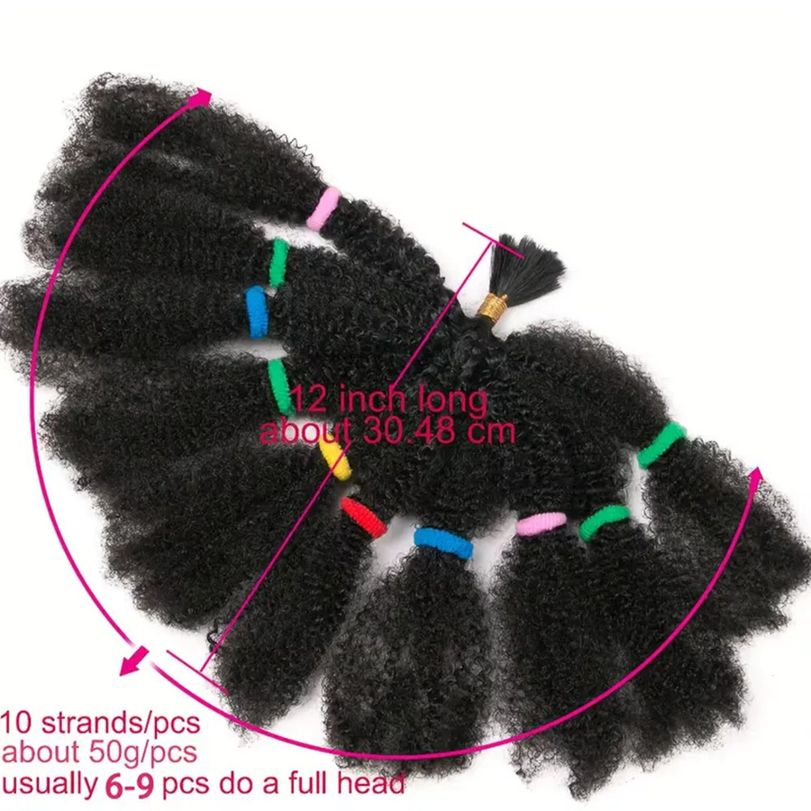 SHES BEAUTY Afro Kinky Twist Marley Hair, 30,5 cm, Unisex - Bild 3