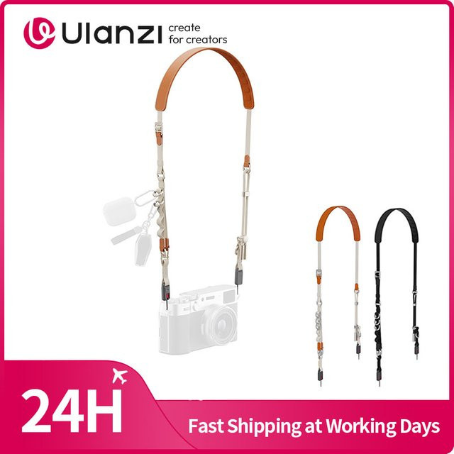Ulanzi YF01 Y-Flex Strap Kamera und Telefon Schultergurt mit Handschlaufe und USB-C Datenübertragungskabel in Schwarz oder Orange - Bild 1