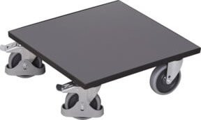 Cordes Kistenroller mit Boden in Anthrazitgrau RAL 7016 aus Stahl, B/T/H: 50,0 x 50,0 x 18,5 cm - Bild 1