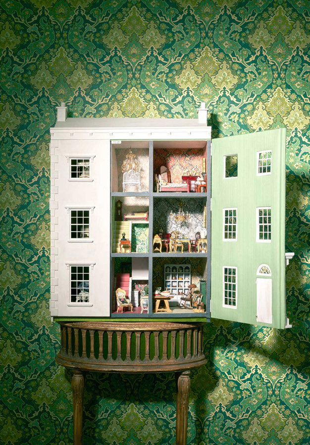 Cole & Son Tapete Pushkin in Emerald Green & Lime mit abstraktem Orient-Design aus Vlies - Bild 1
