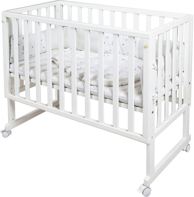 Roba 3in1 Stubenbett Safe Asleep Sternenzauber in Weiß, B: 49,5 cm, L: 94 cm - Bild 1