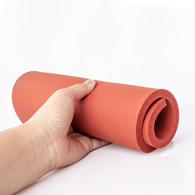 Rotes Silikonpad aus hochtemperaturbeständigem Schaumstoff als Pressmatte für Laminiermaschinen - Bild 2