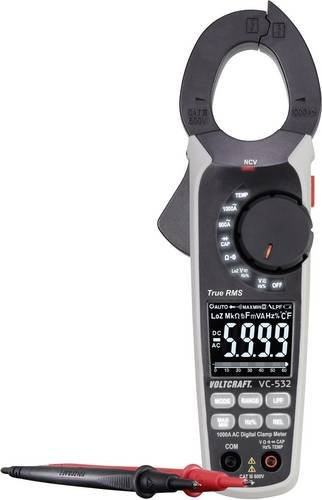 Voltcraft VC-532 Digitale Stromzange CAT III 600V in Grau mit 6000 Counts und ISO-Kalibrierung - Bild 1