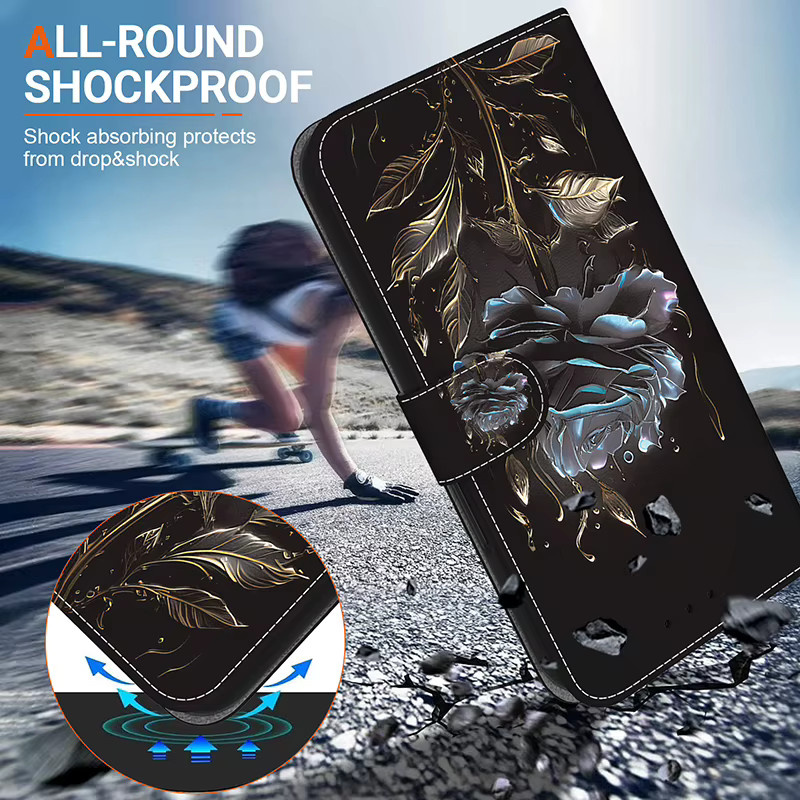 Magnetische Cartoon Brieftasche mit Standfunktion als Flip Cover für Motorola Moto G10 G22 G30 G51 G52 G42 G62 G72 G73 G60 Play G8 G9 Power - Bild 4