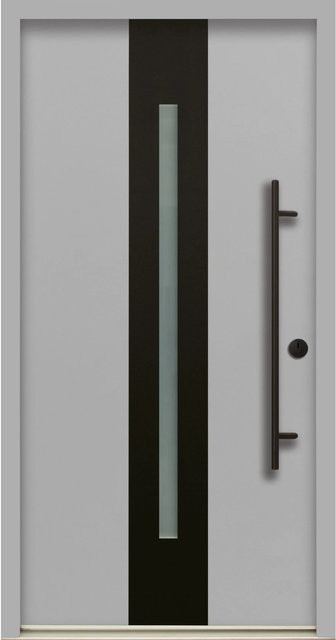 Splendoor Sicherheits-Haustür ThermoSpace Prime Dublin RC2 in Grau mit Glaseinsatz, B/H: 100 x 210 cm, Anschlag Rechts - Bild 1