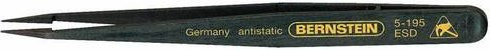 Bernstein Tools for Electronics 5-195 Präzisionspinzette NK7 Spitz abgesetzt, Schwarz - Bild 1