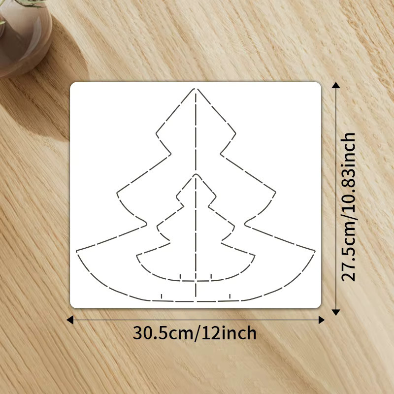 YOMDID Handgefertigte DIY-Weihnachtsbaum-PET-Nähvorlage für Weihnachtsdekorationen und Heimdekor - Bild 4