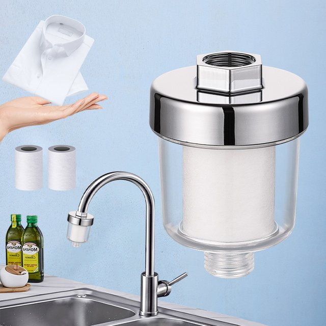 JIANGZILIU Wasserhahn-Vorfilter aus PP-Baumwolle mit hochdichter Filterkartusche für die Wasseraufbereitung an der Dusche - Bild 1