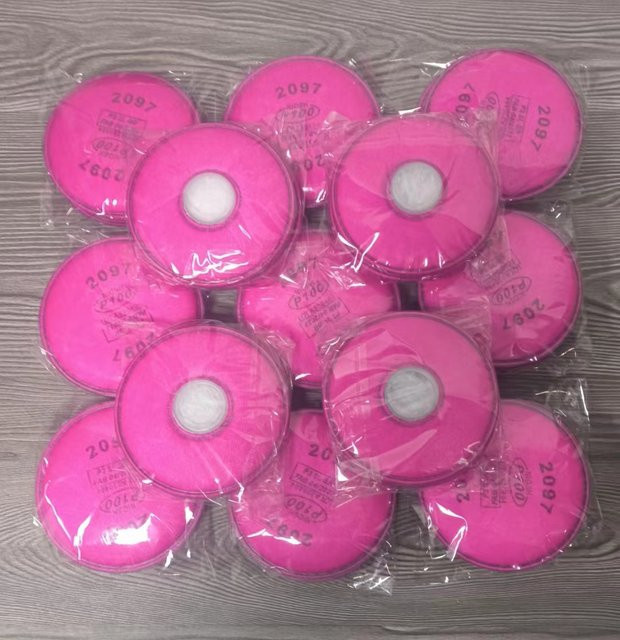3M Partikelfilter 2097/2091 P100 für Atemschutzmasken in Pink - Bild 1