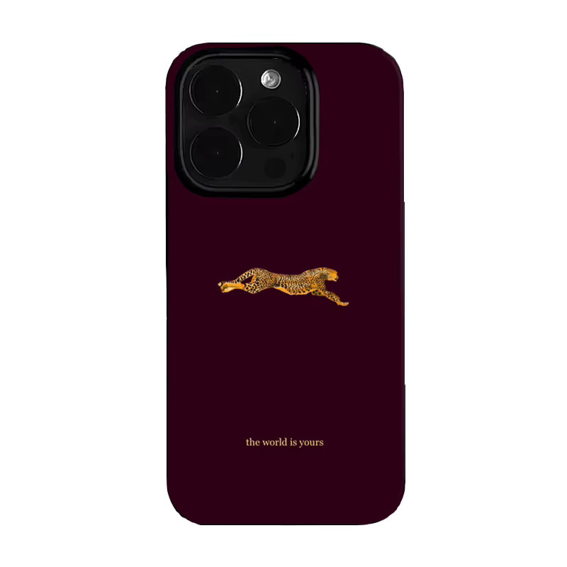 Handyhülle mit Leopardenmuster in Burgund für Apple iPhone Modelle - Bild 6