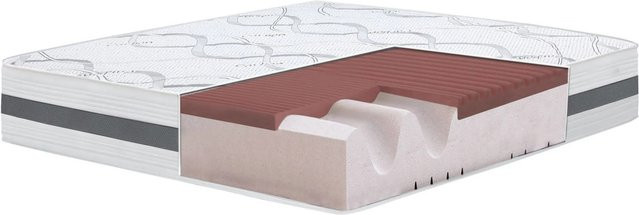 The White Stone Memory Foam Matratze in Weiß mit höhenverstellbarem Bezug, B/T/H: 90 x 170 x 27 cm - Bild 1