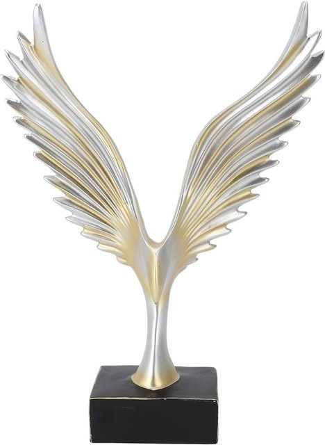 OutsideWorld Adlerfigur in Gold, abstrakte Adler-Skulptur aus Harz als moderne Deko-Statue für dein Büro oder deinen Schreibtisch - Bild 1