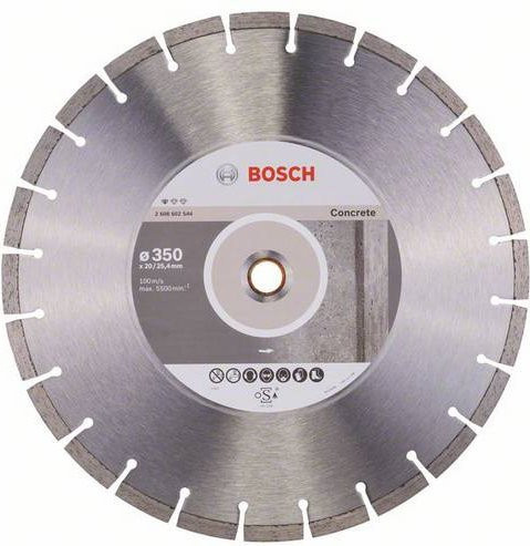 Bosch Diamanttrennscheibe Standard für Beton, Farbe: Silber, Durchmesser: 350 mm - Bild 1