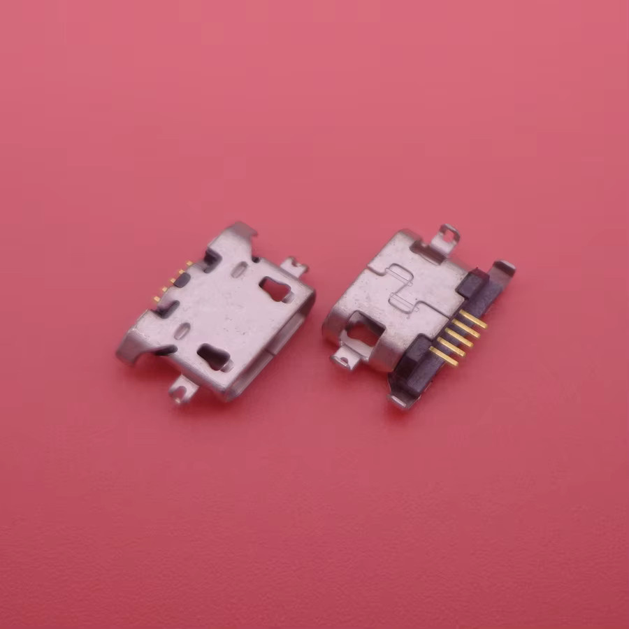 100 Stück Micro USB Ladebuchsen Ersatz-Stecker in Silber für Motorola Moto E3 XT1706, G8 Power Lite XT2055, G5 XT1672 und XT1671 - Bild 3