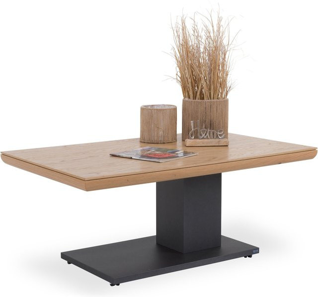 HASSE Couchtisch 1610H-45L in Braun mit höhenverstellbarem Lift-Mechanismus, modernes Design aus Asteiche furniert und Metall, B/T/H: 110 x 64 x 48 cm - Bild 1