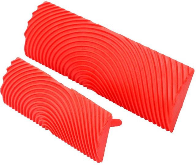 2er Set Gummiwalzen mit Holzmaserungseffekt in Rot für DIY Wanddekorationen - Bild 1