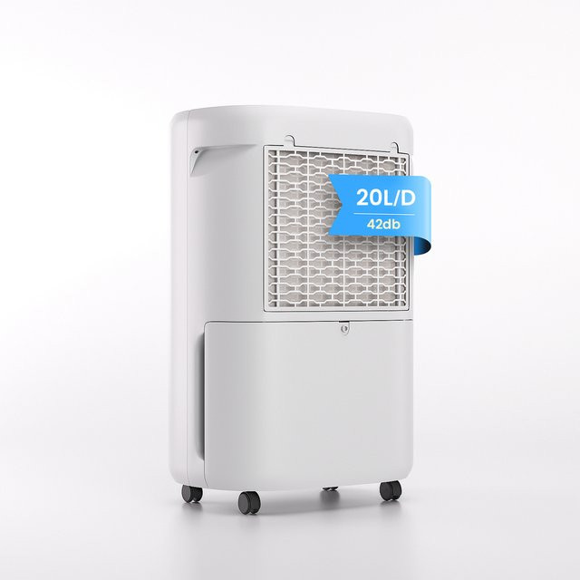 Bytelike Luftentfeuchter 20L in Weiß mit 4L Wassertank, leise automatische Feuchtigkeitsregelung und kontinuierlicher Entwässerung - Bild 1