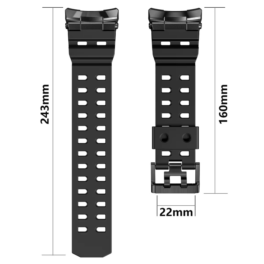 CHIICSMART Uhrenarmband Silikon, Schwarz, Unisex - Bild 3
