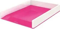 Leitz Briefablage WOW Duo Colour Ablagekorb für DIN A4, weiß/pink - Bild 1