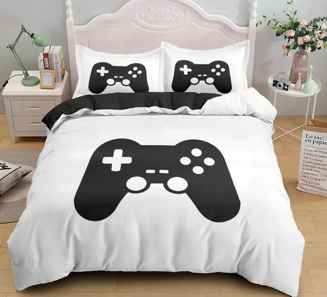 Gamepad Bettwäsche-Set für Kinder und Videospieler mit Reißverschluss, B/H: 135 x 200 cm - Bild 1